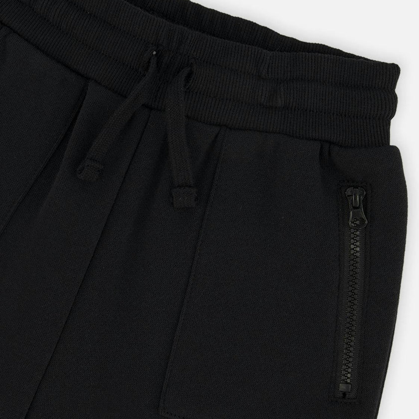 Fleece Sweatpants With Pockets Black