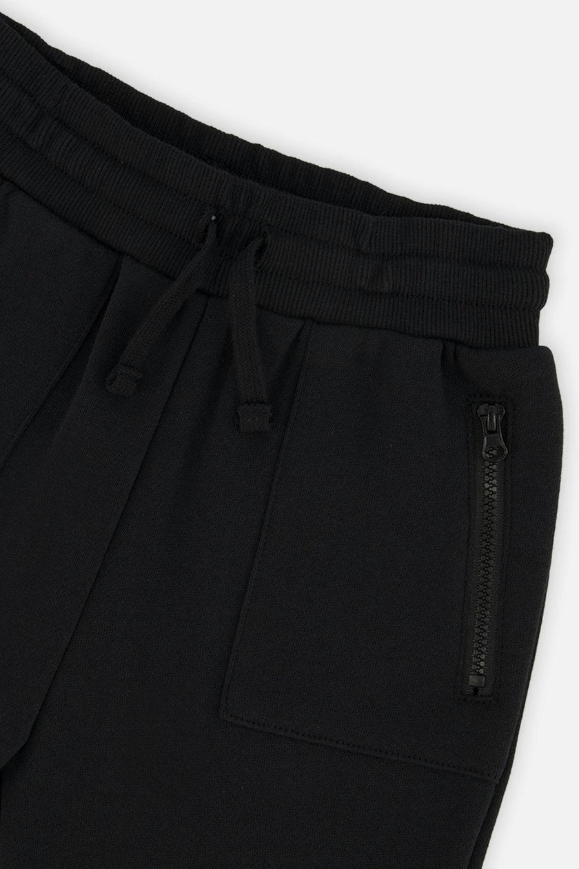 Fleece Sweatpants With Pockets Black