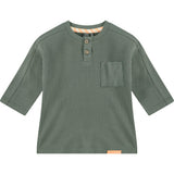 Long Sleeve Ribbed Henley Shirt