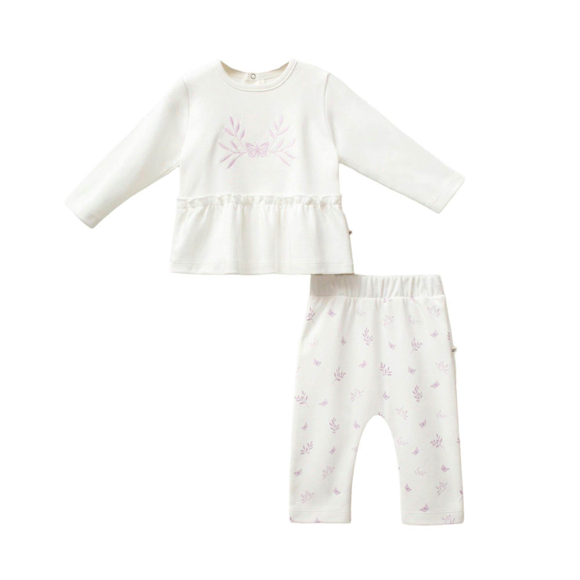 Pink Butterfly Outfit Set