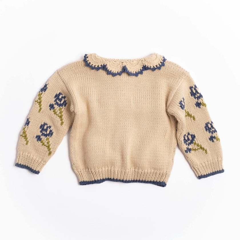 Ines Cardigan in Midnight Bloom