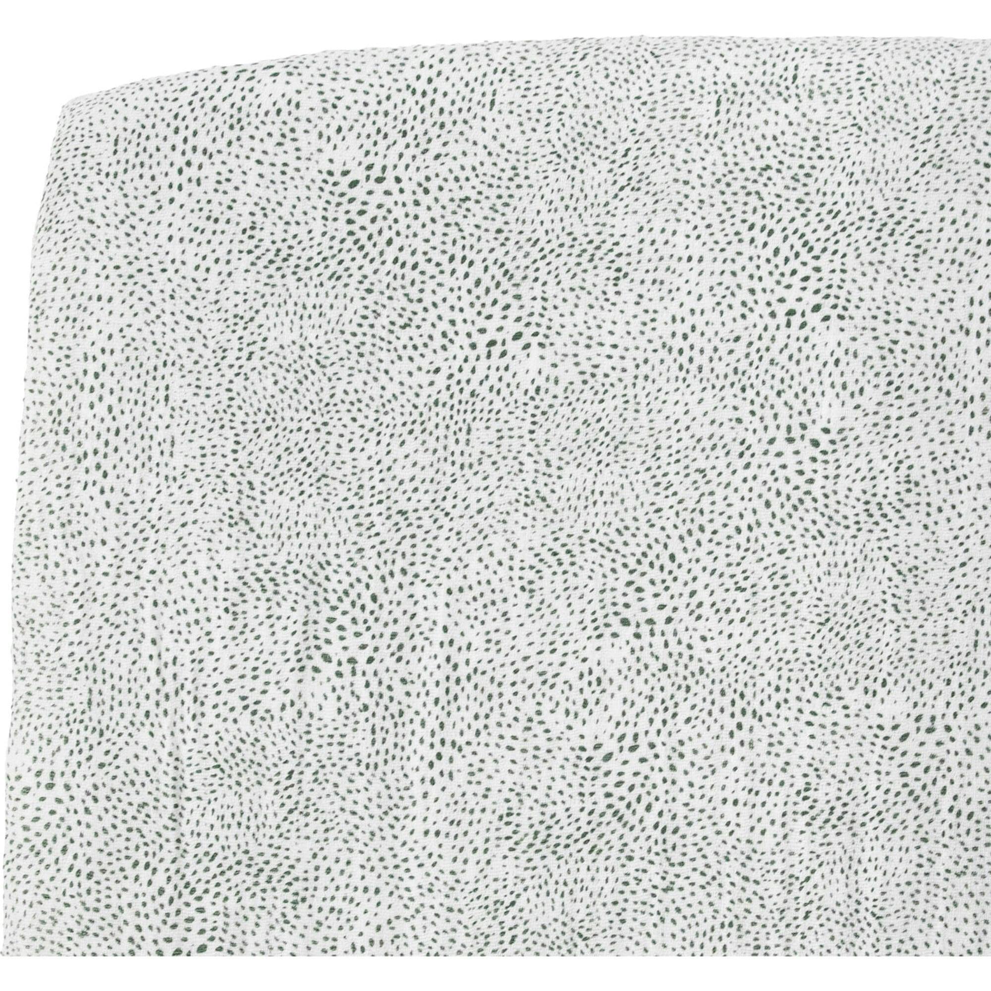 Cotton Muslin Crib Sheet - Green Seed