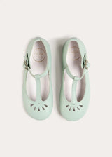 Petal Detail Charlotte Shoes in Mint (21-36EU)