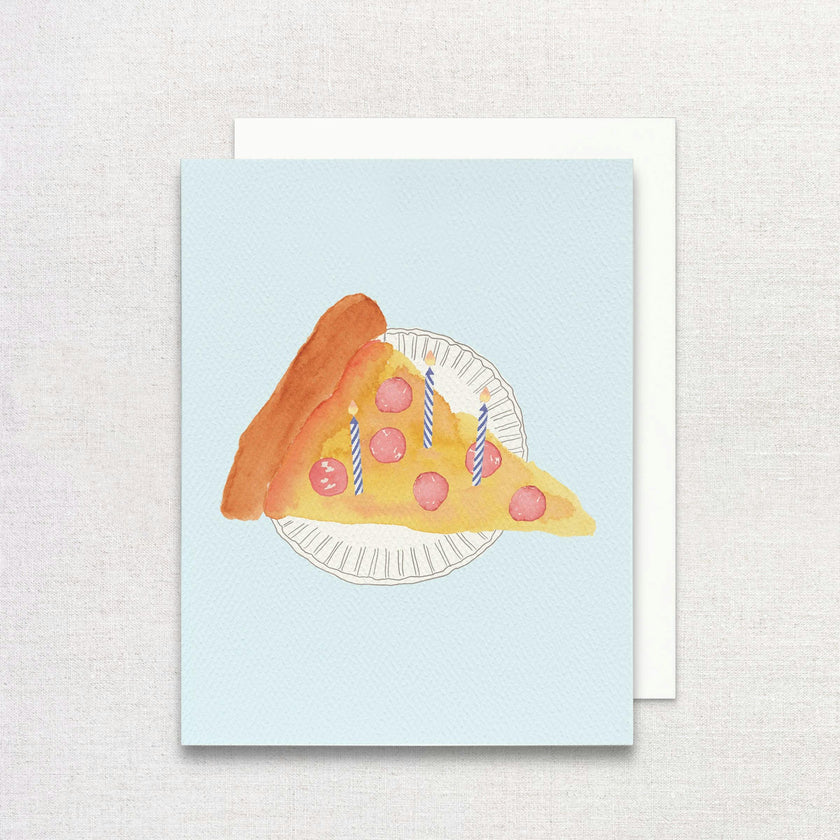 Pizza Slice Birthday Greeting Card