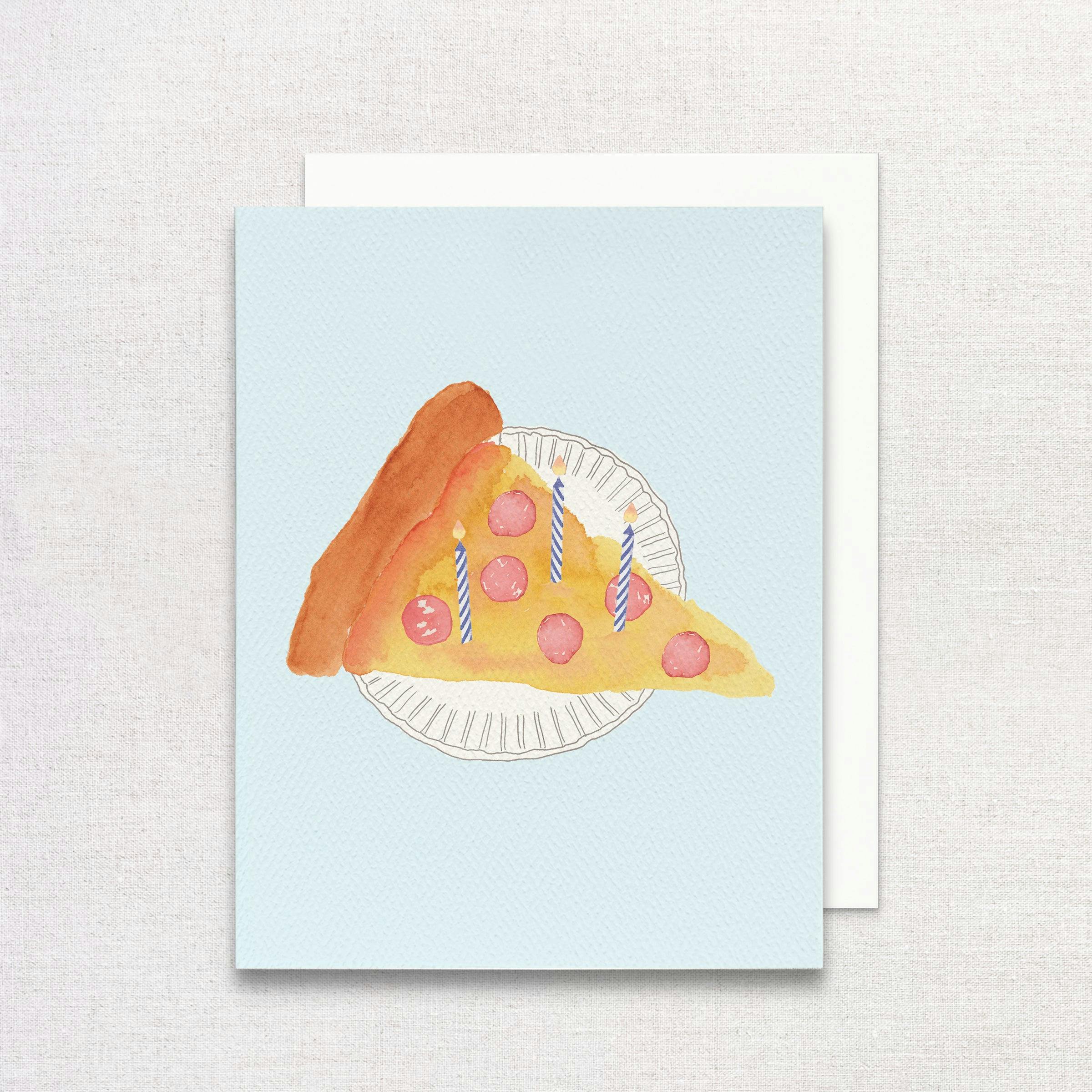 Pizza Slice Birthday Greeting Card