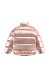 Fallon Metallic Puffer Jacket, Pink