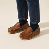 Alex Driver Moccasin | Natural Brown Leather
