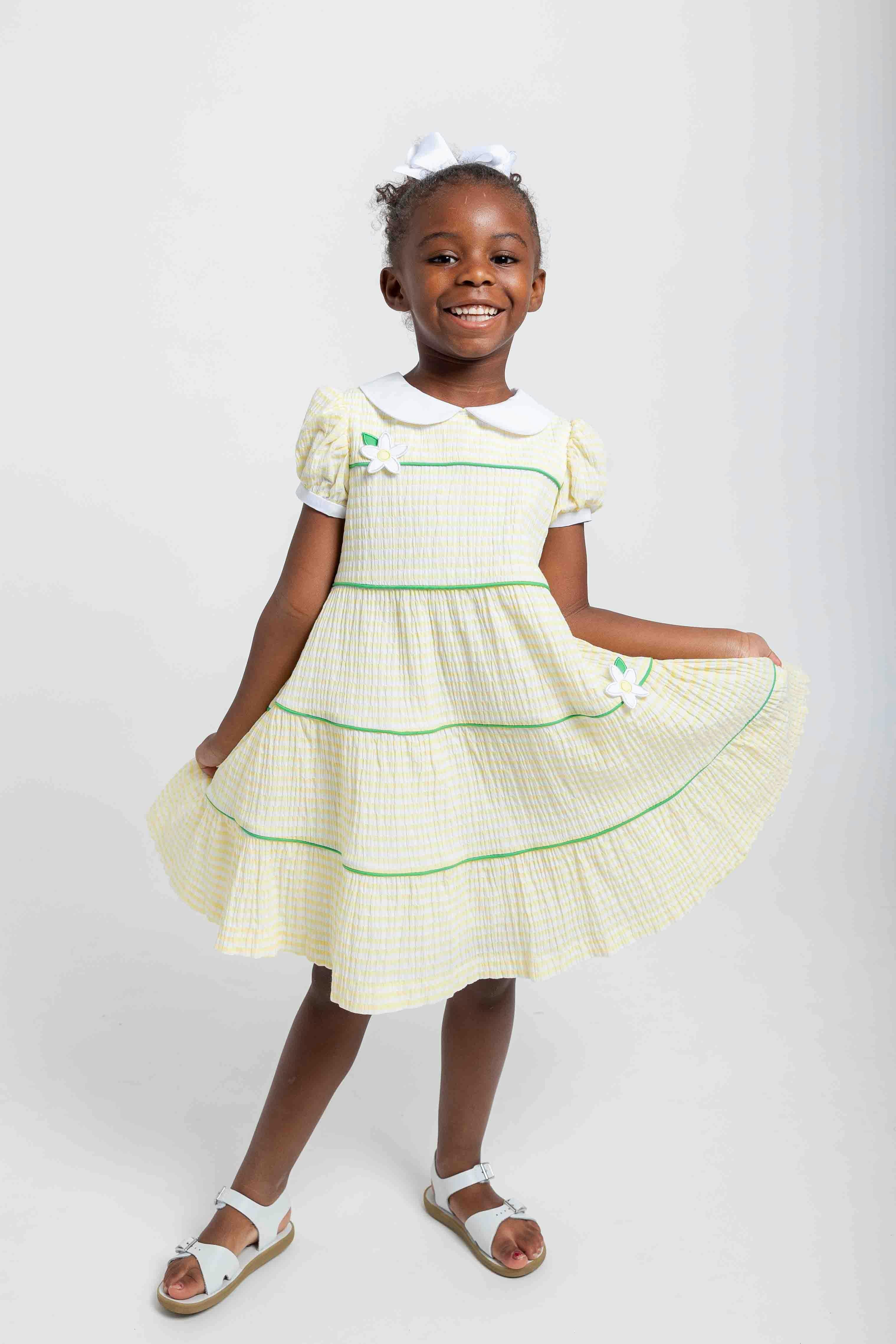 Stripe Dress With Flowers