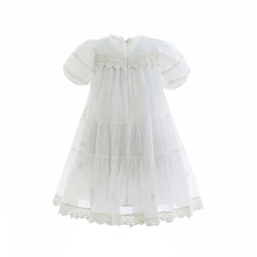 White Lace Lined Bailey Dress