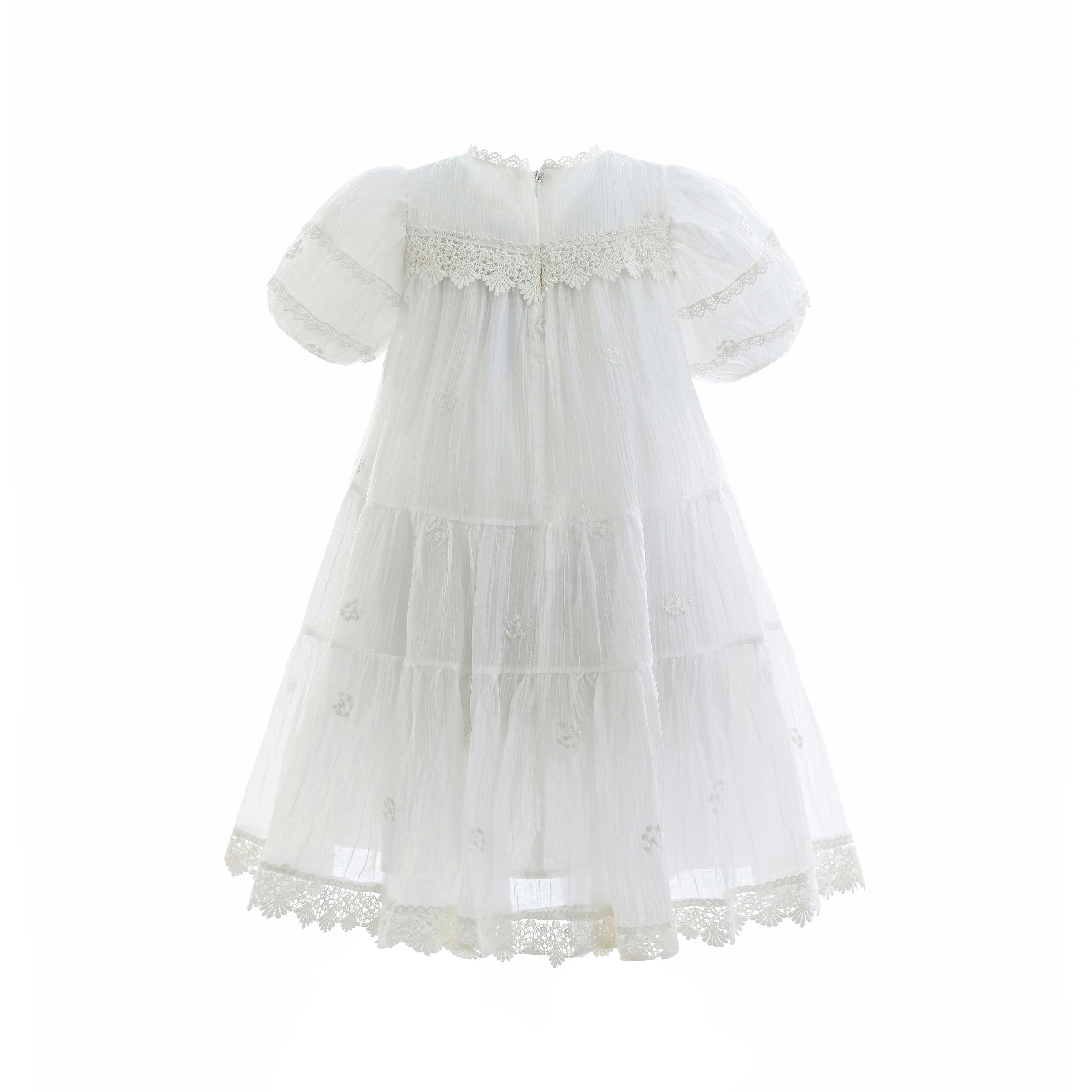 White Lace Lined Bailey Dress