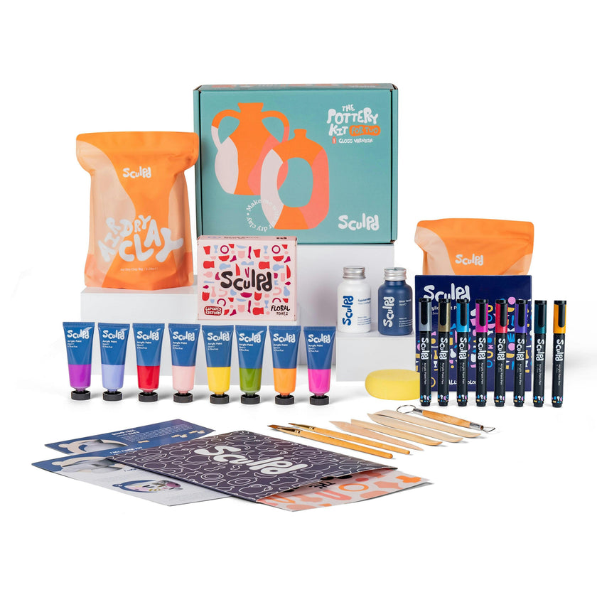 Home Pottery Kit with Paint Set