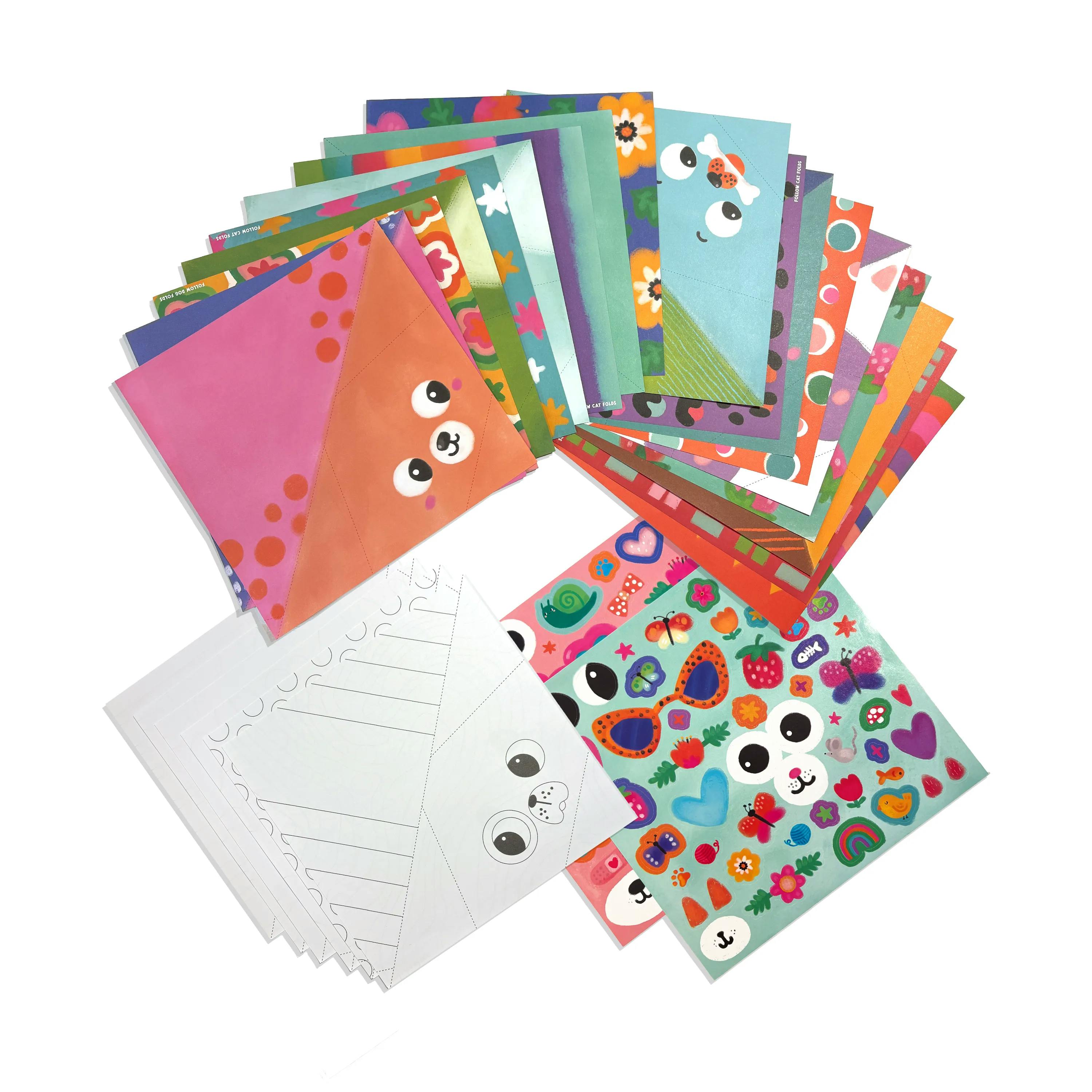 DIY Pet Pals Origami Activity Kit - 24 Designs - 2 Sticker Sheets