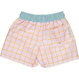 Lilac Squares Classic Swim Shorts, Purple