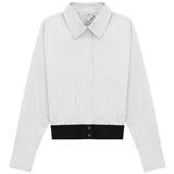 Cropped Cotton Belt Blouse