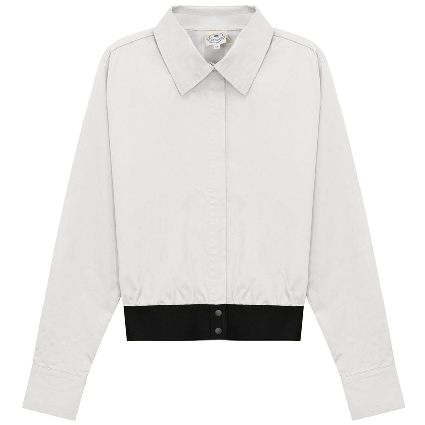 Cropped Cotton Belt Blouse