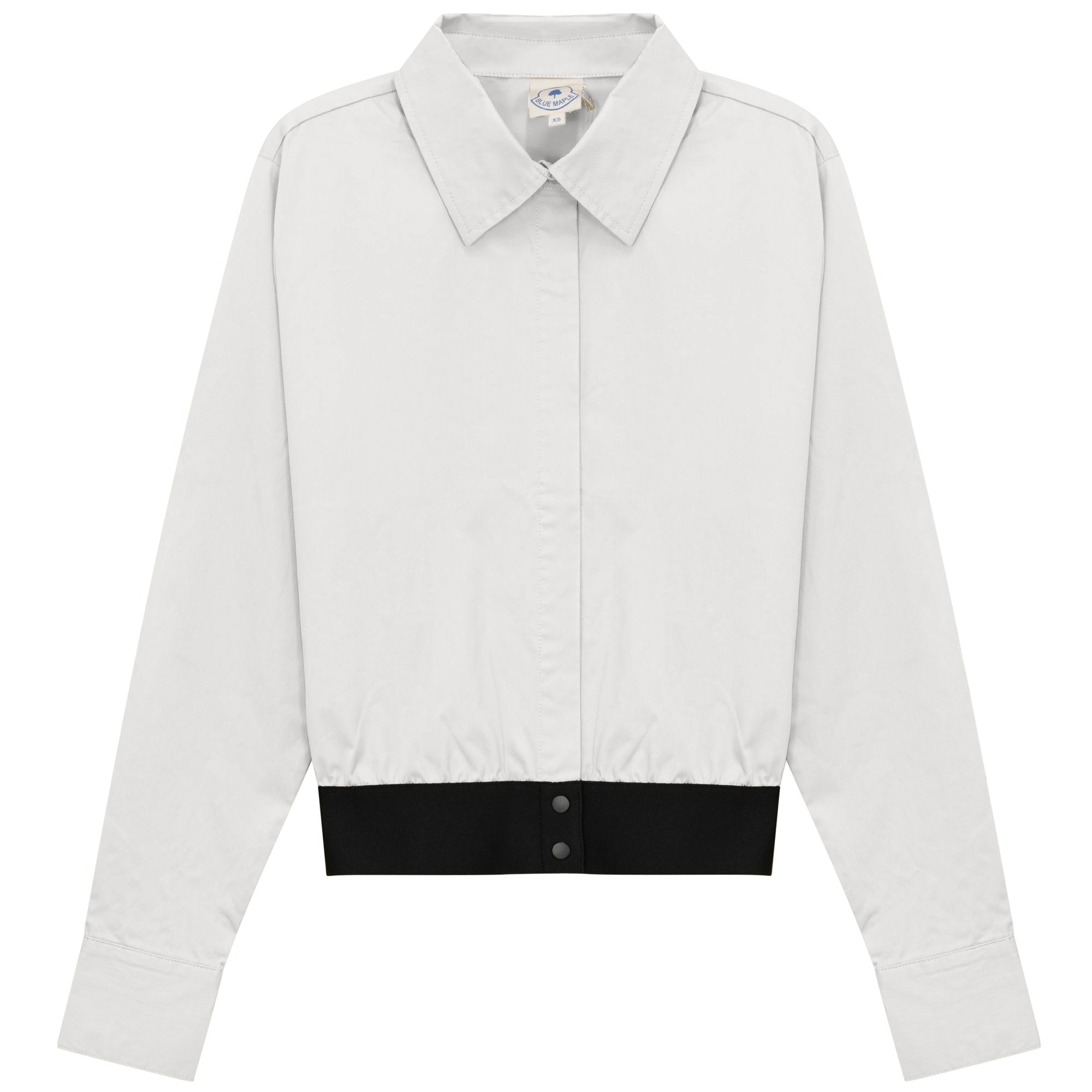 Cropped Cotton Belt Blouse