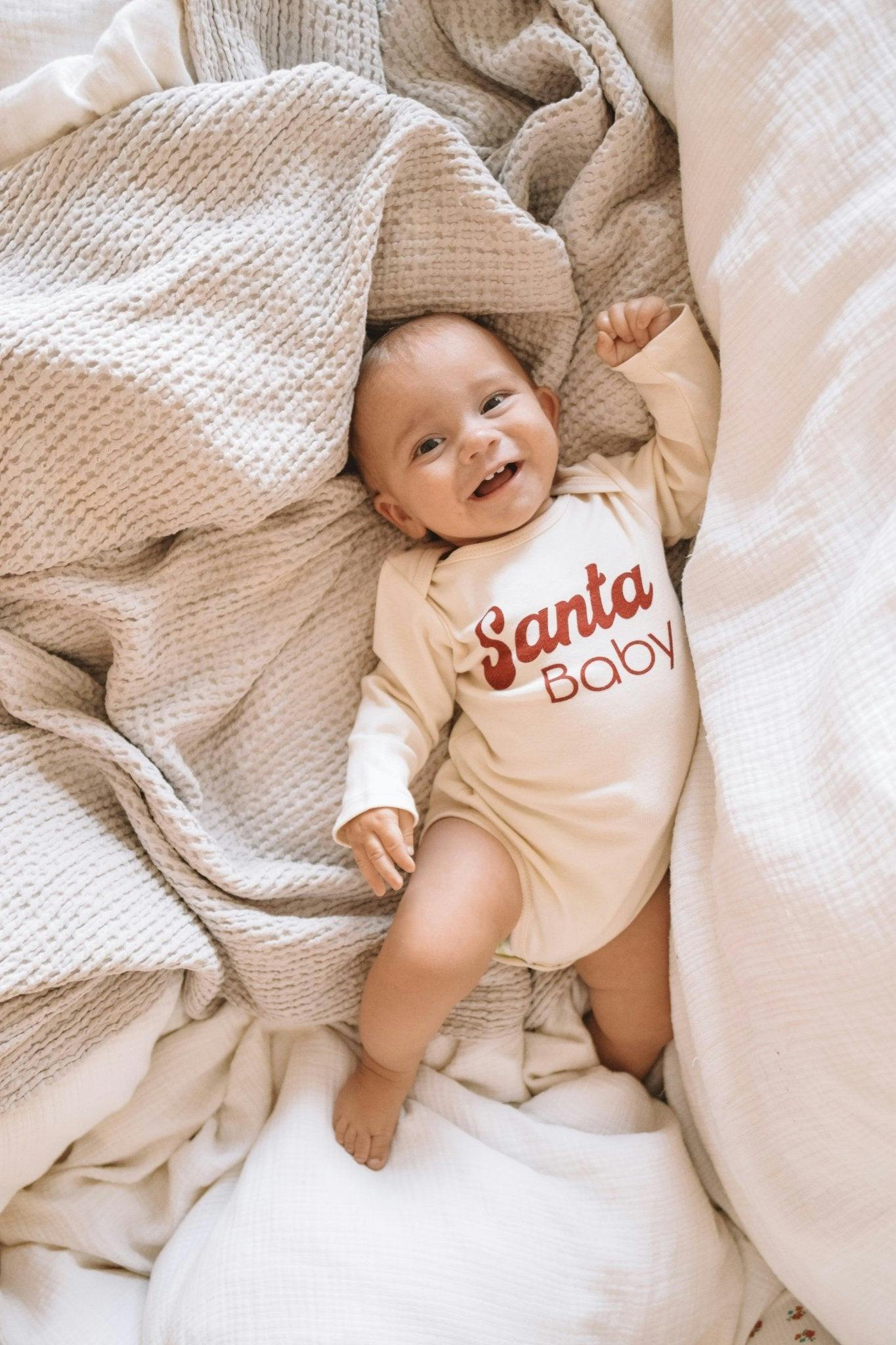 Santa Baby Organic Baby Bodysuit Long Sleeve