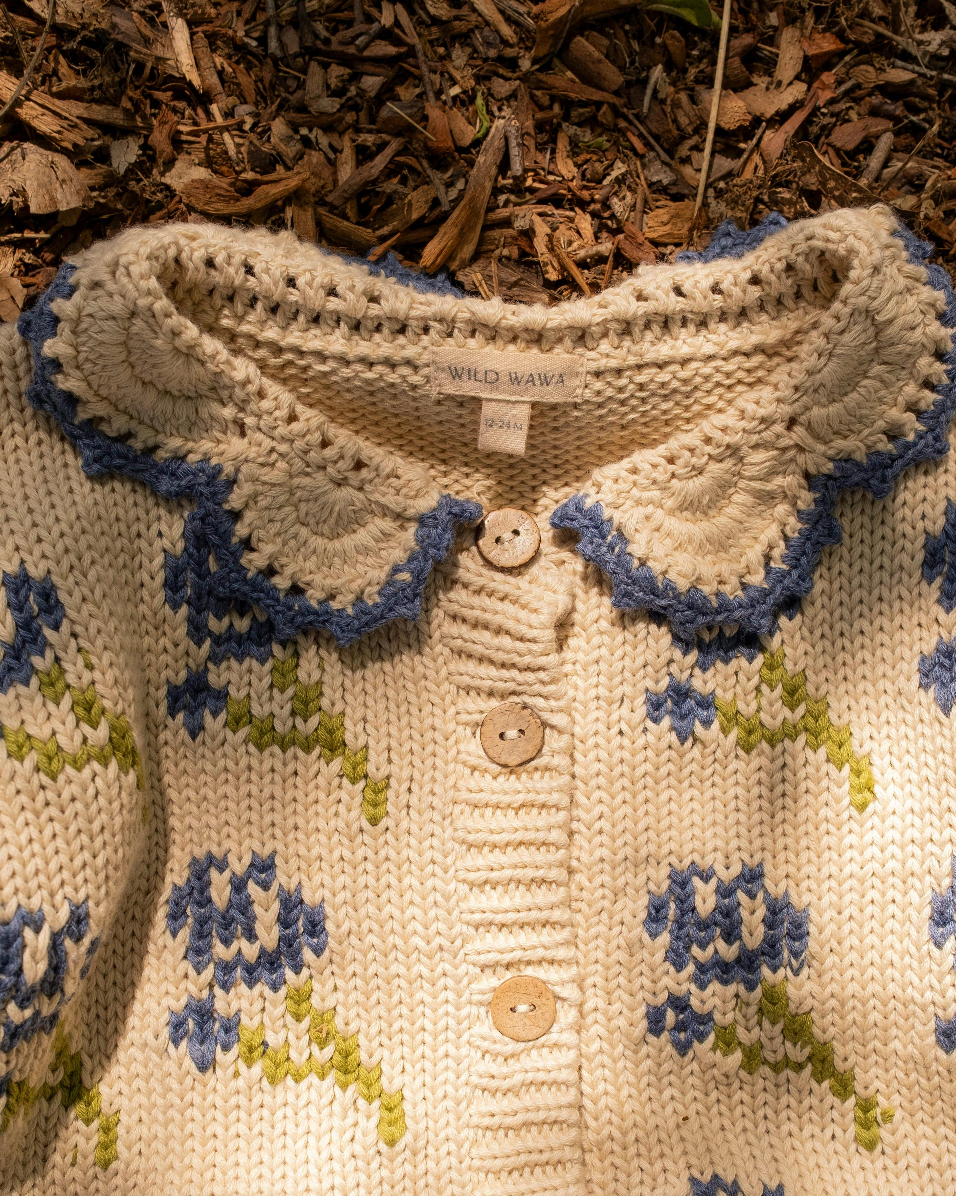 Ines Cardigan in Midnight Bloom