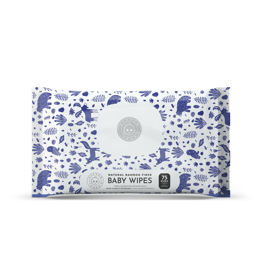 Natural Bamboo Baby Wipes, White