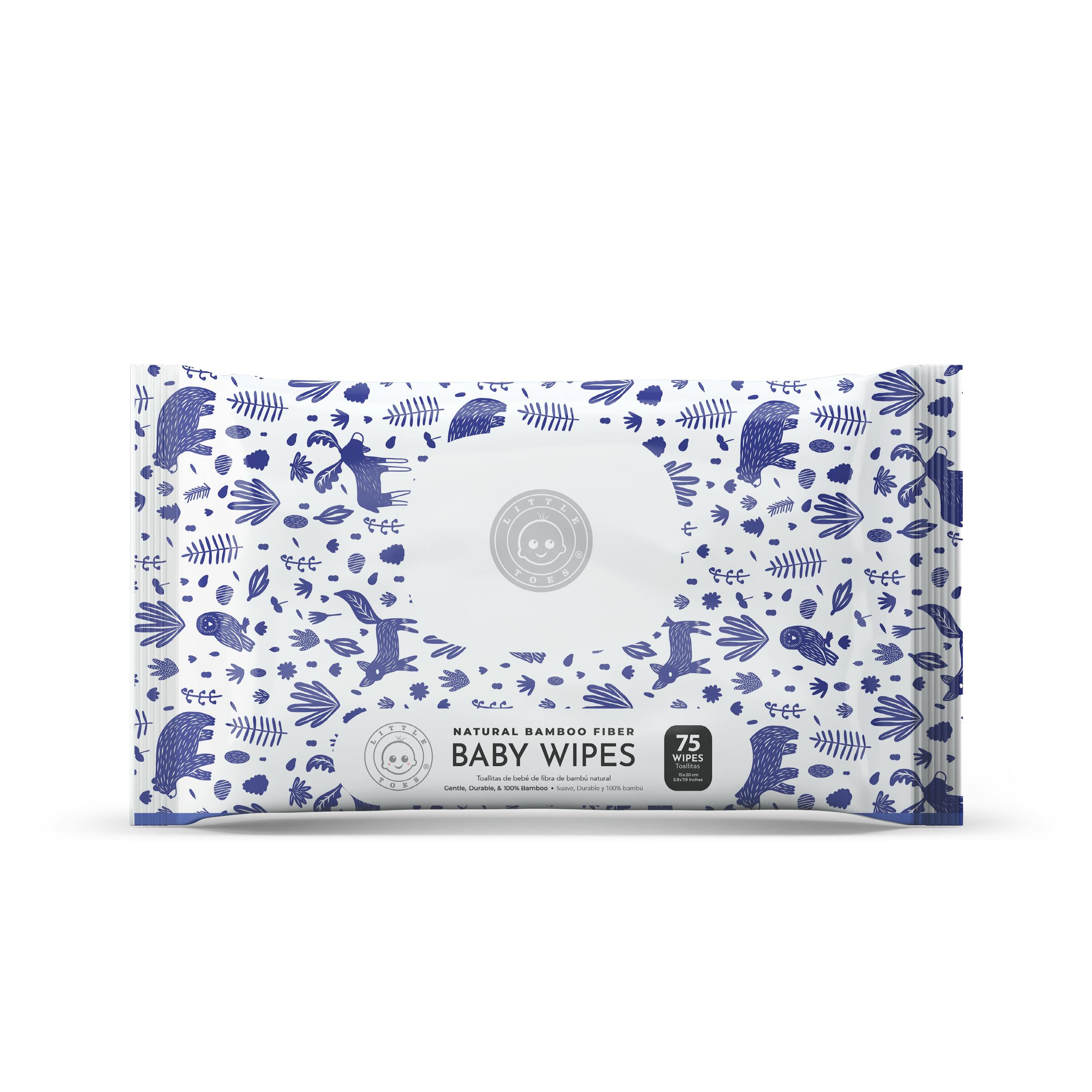 Natural Bamboo Baby Wipes, White