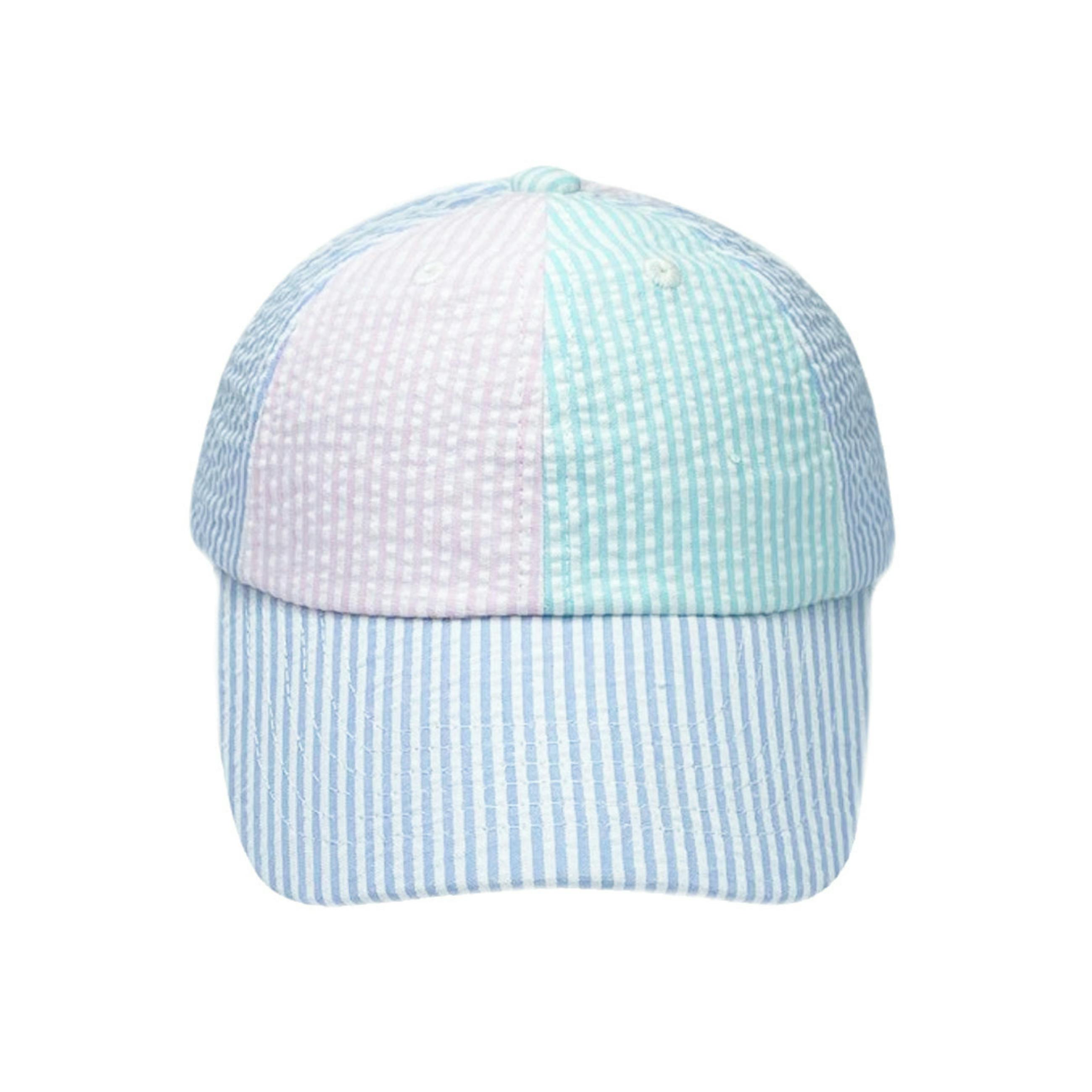Customizable Seersucker Baseball Hat