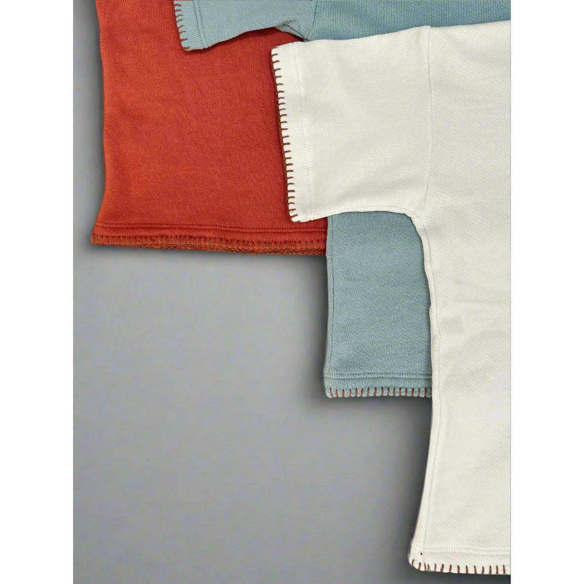 Hand-Embroidered French Terry Top
