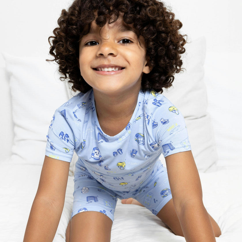 Hockey Bamboo Kids Pajama Short Set