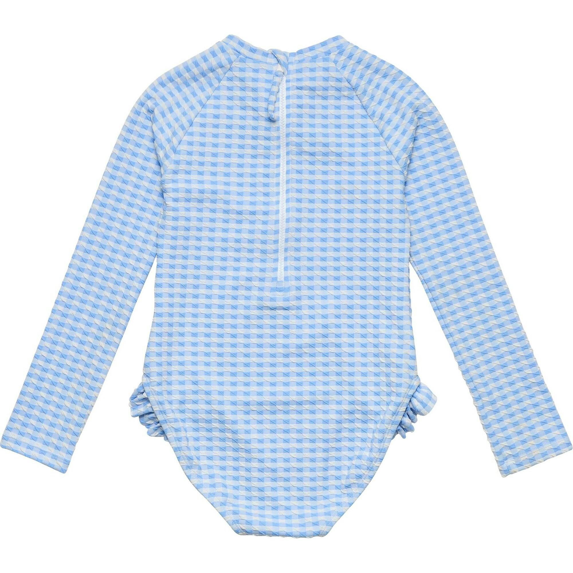 Seaside Gingham Leg Frill Surf Suit
