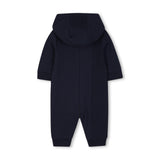 Navy Logo Baby Hooded Onesie