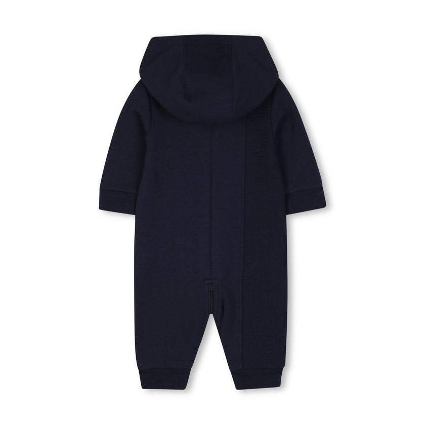 Navy Logo Baby Hooded Onesie