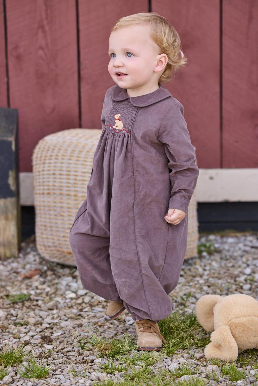Chest Smocked Romper - Seated Lab