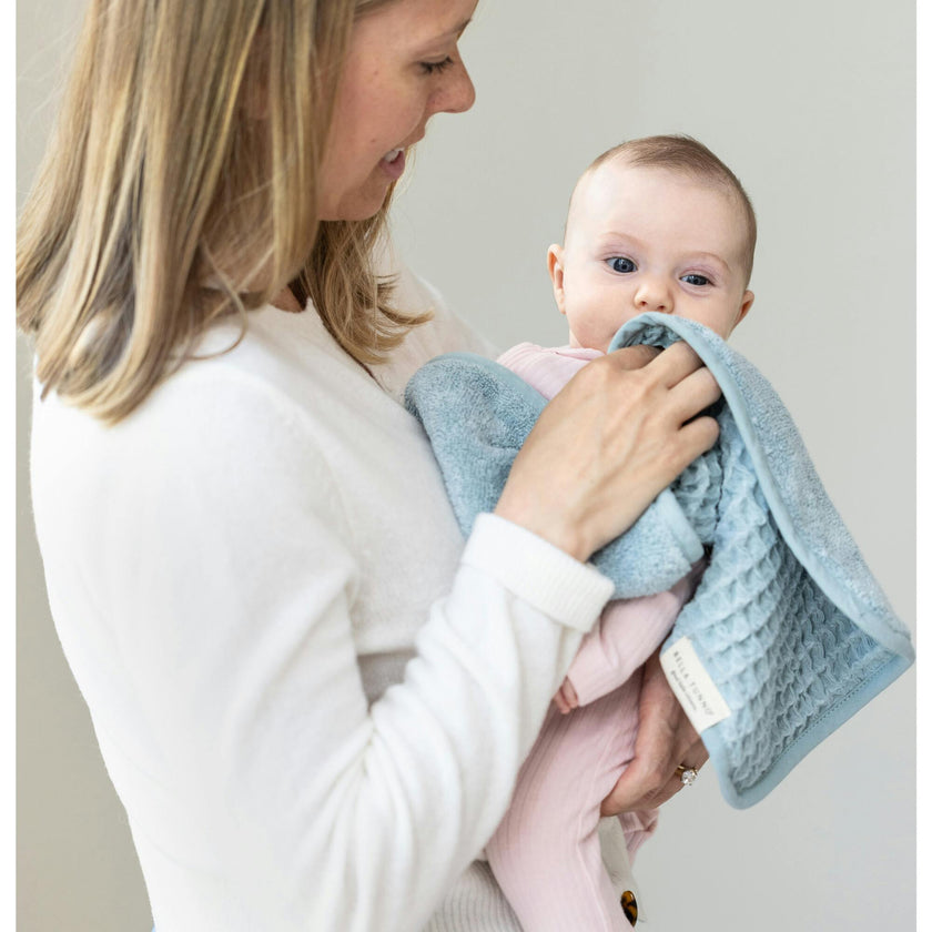 Reversible Bib + Burp Set Fog