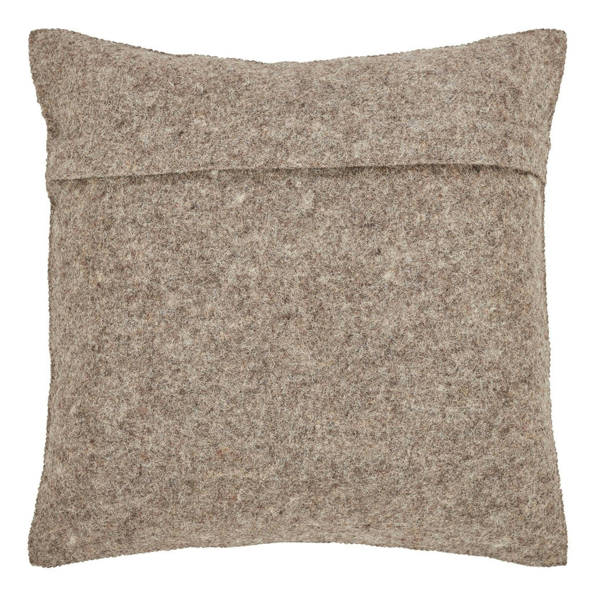 Handmade Christmas Pillow Hand Felted Wool - Green Tree Gray - 20" Arcadia Home