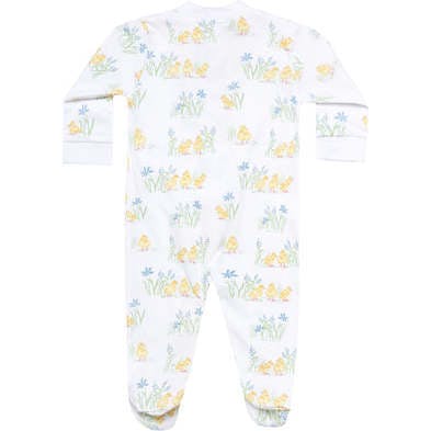 Chicks Print Smocked Footie