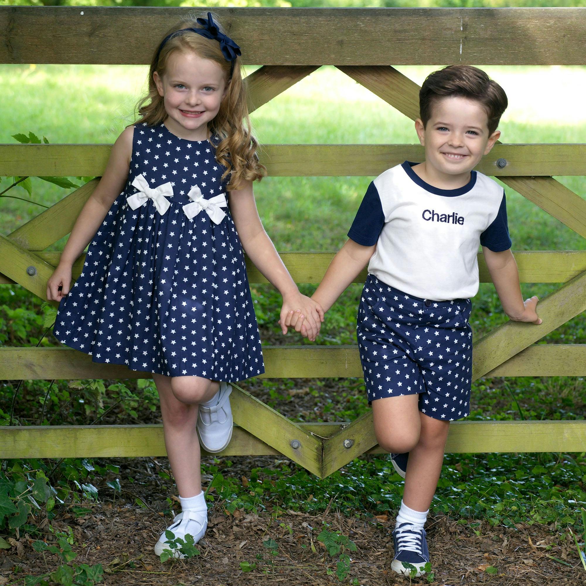 Star Print Bow Dress