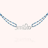 Women's Personalized Slim Knot Cord Necklace, Silver 925