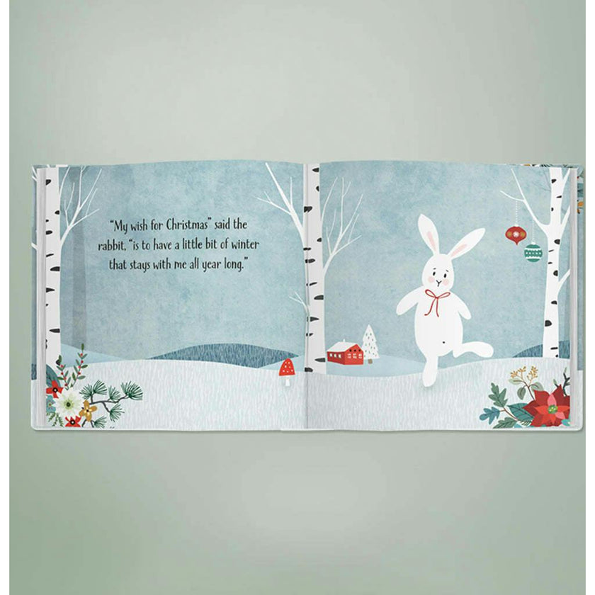 Little Grey Bunny's Personalized Christmas Stocking and Book Set