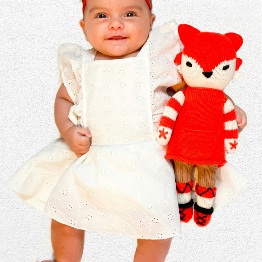 Fox Stuffed Animal | Handmade Knit Doll For Babies