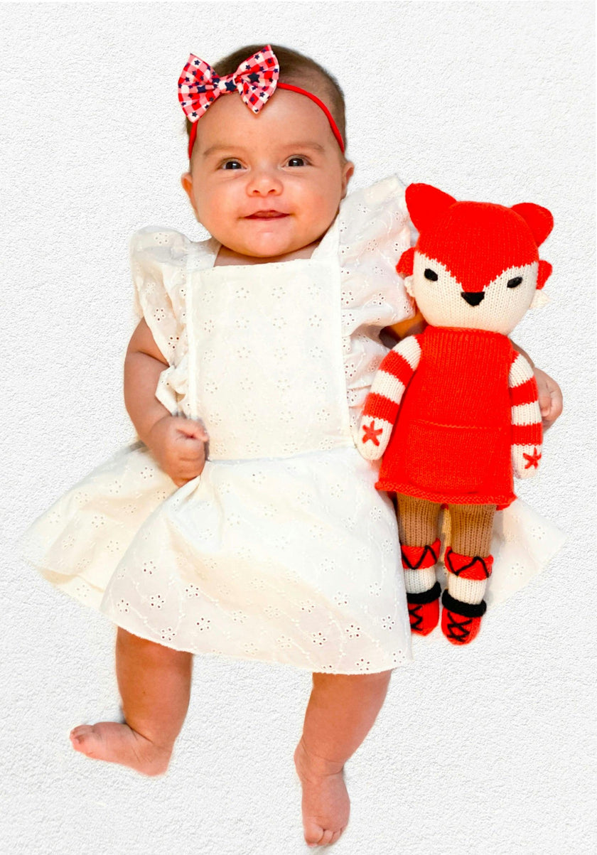 Fox Stuffed Animal | Handmade Knit Doll For Babies