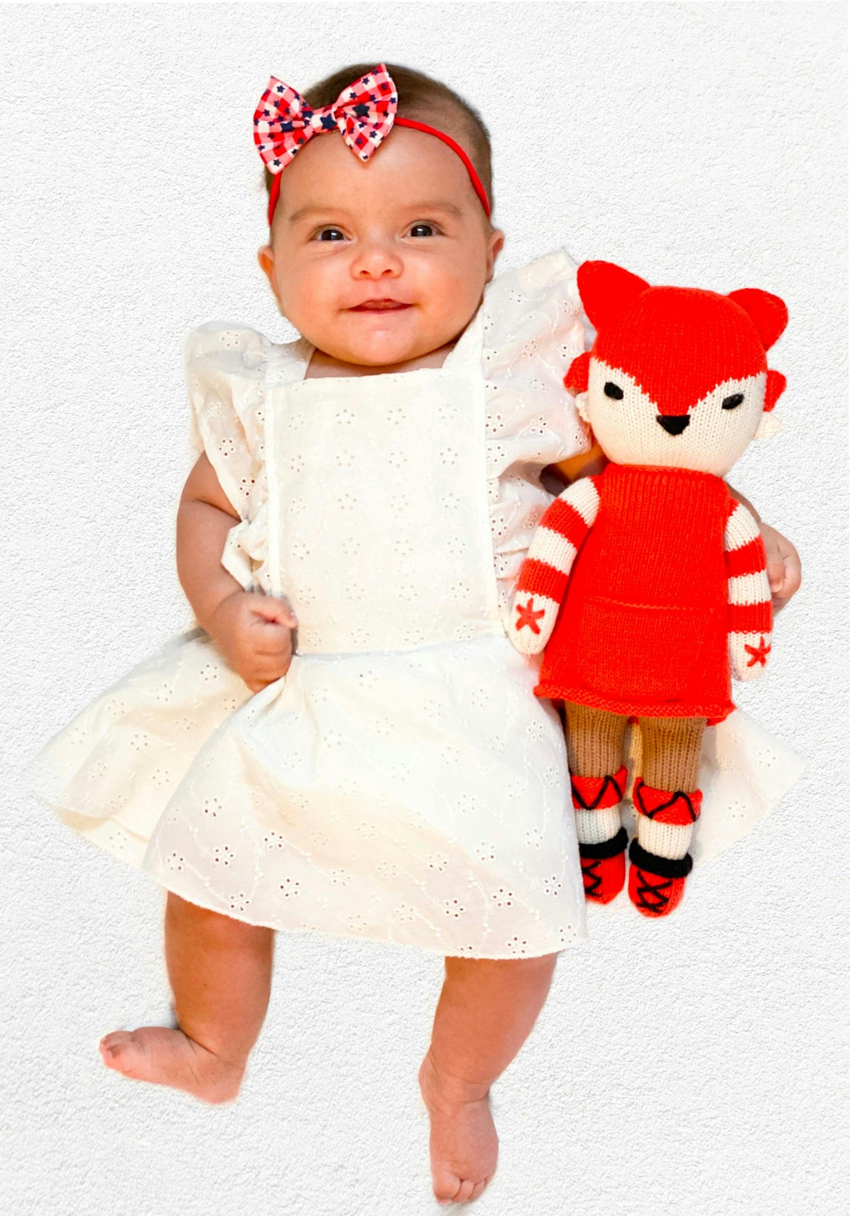 Fox Stuffed Animal | Handmade Knit Doll For Babies