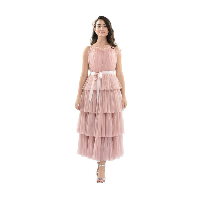 Pink Blush Firenze Tiered Ribbon Dress