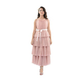 Pink Blush Firenze Tiered Ribbon Dress
