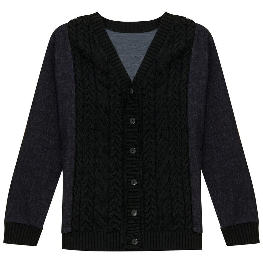 Denim Knit Cardigan