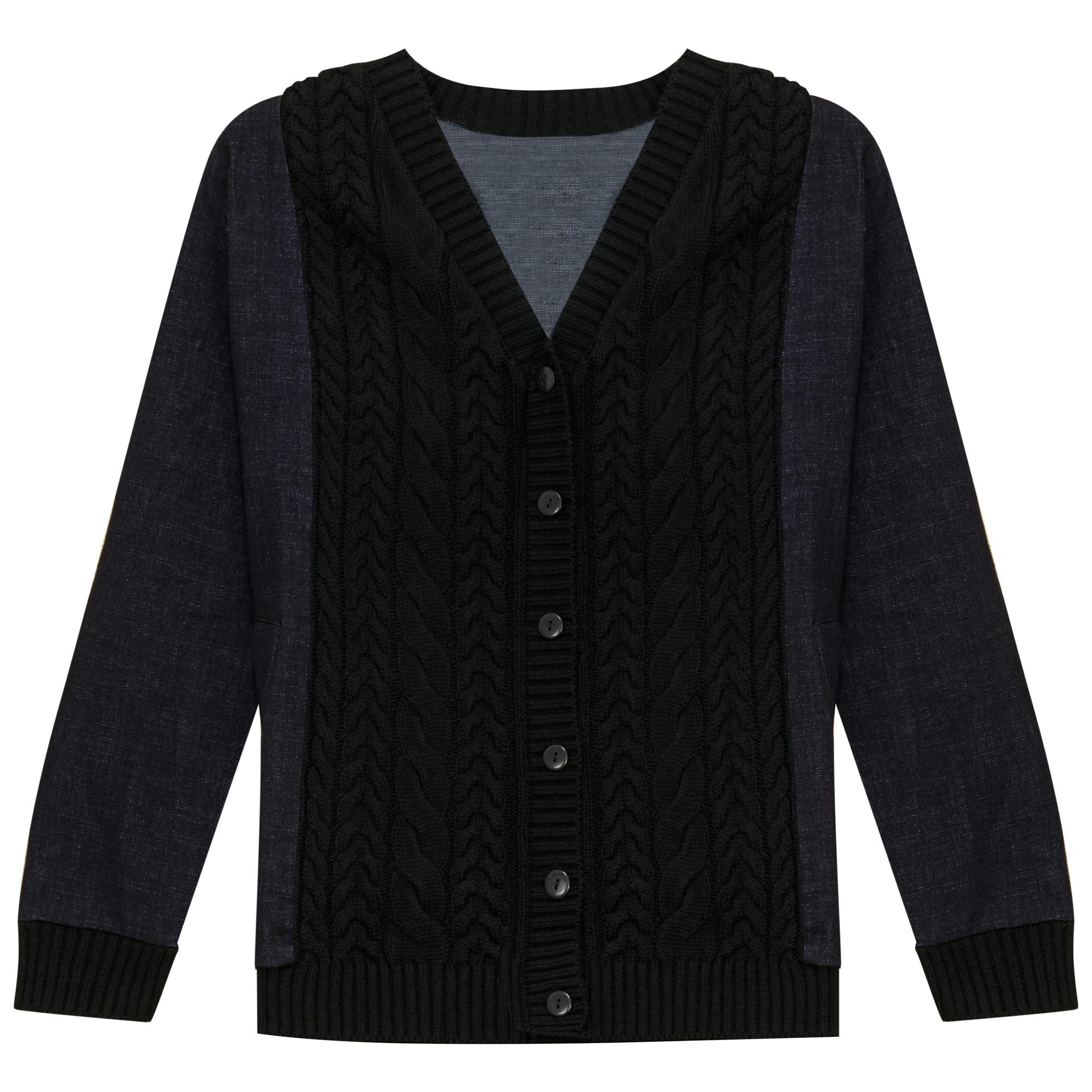 Denim Knit Cardigan