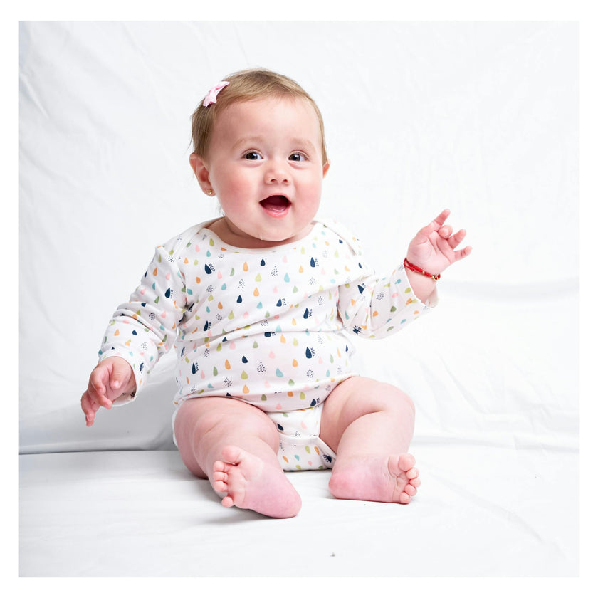 Tiny Drops Long sleeve bodysuit