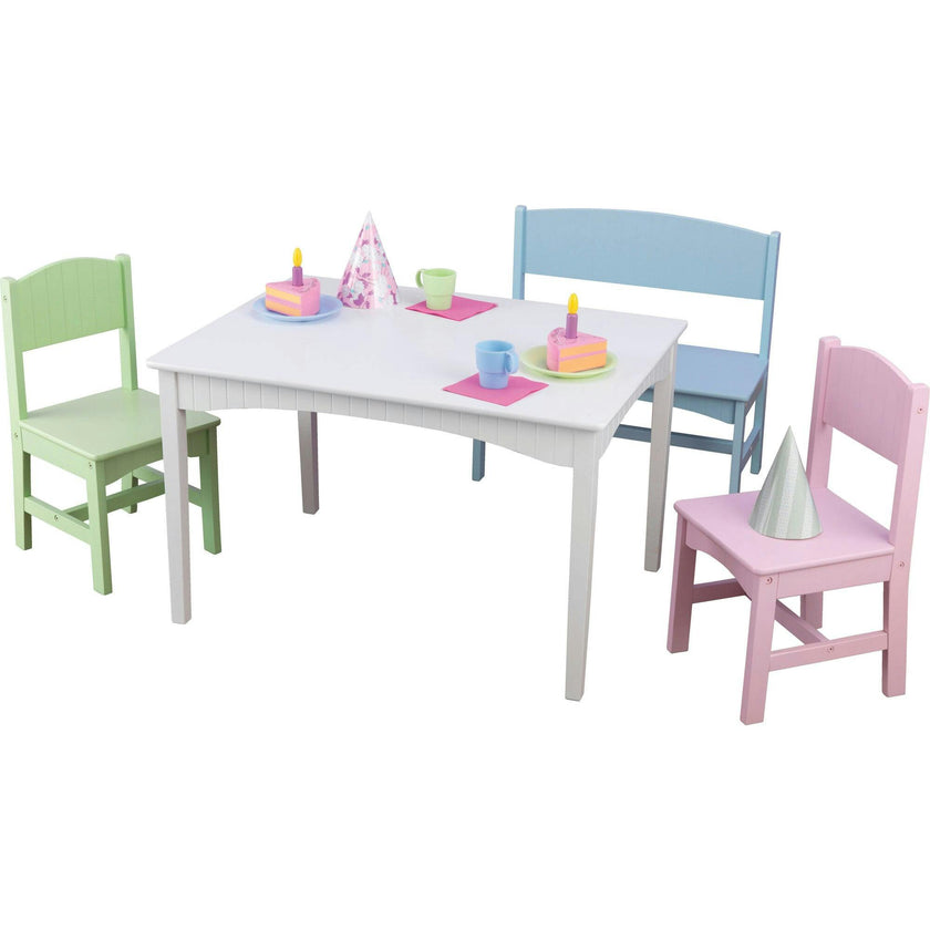 Nantucket Table with Bench and 2 Chair Set