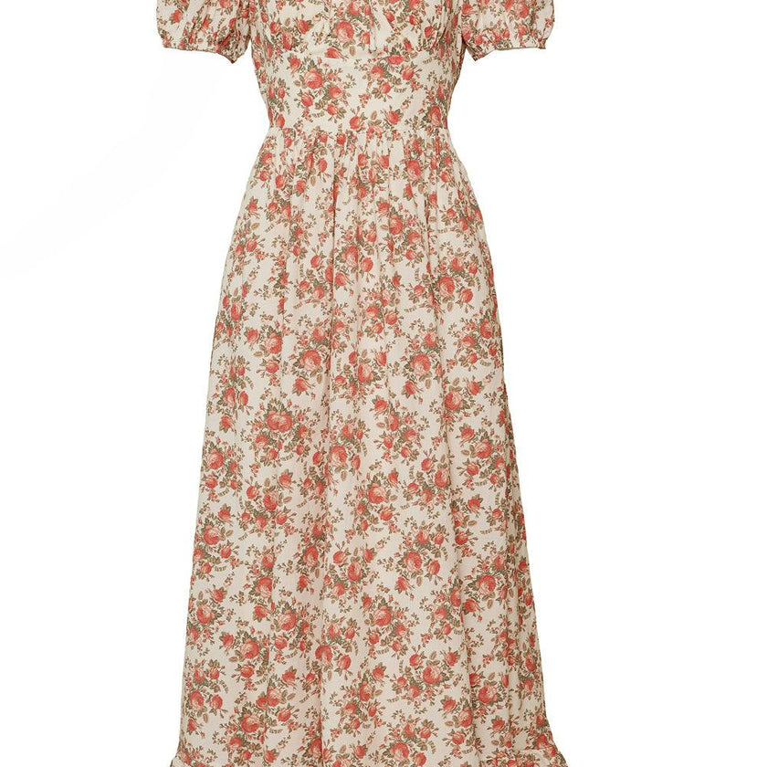 Amira Dress in Ivory Heritage Rose