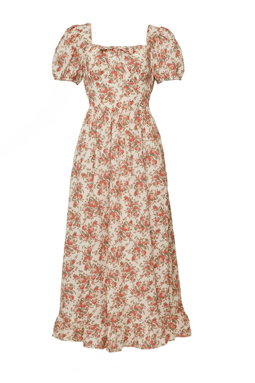 Amira Dress in Ivory Heritage Rose