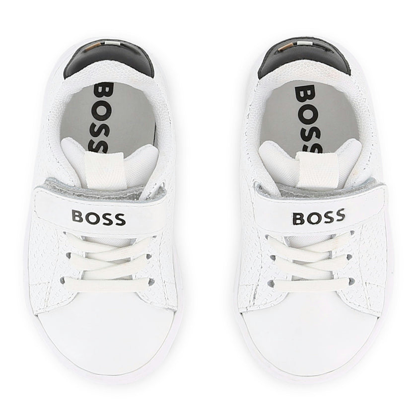 White Velcro Strap Sneaker