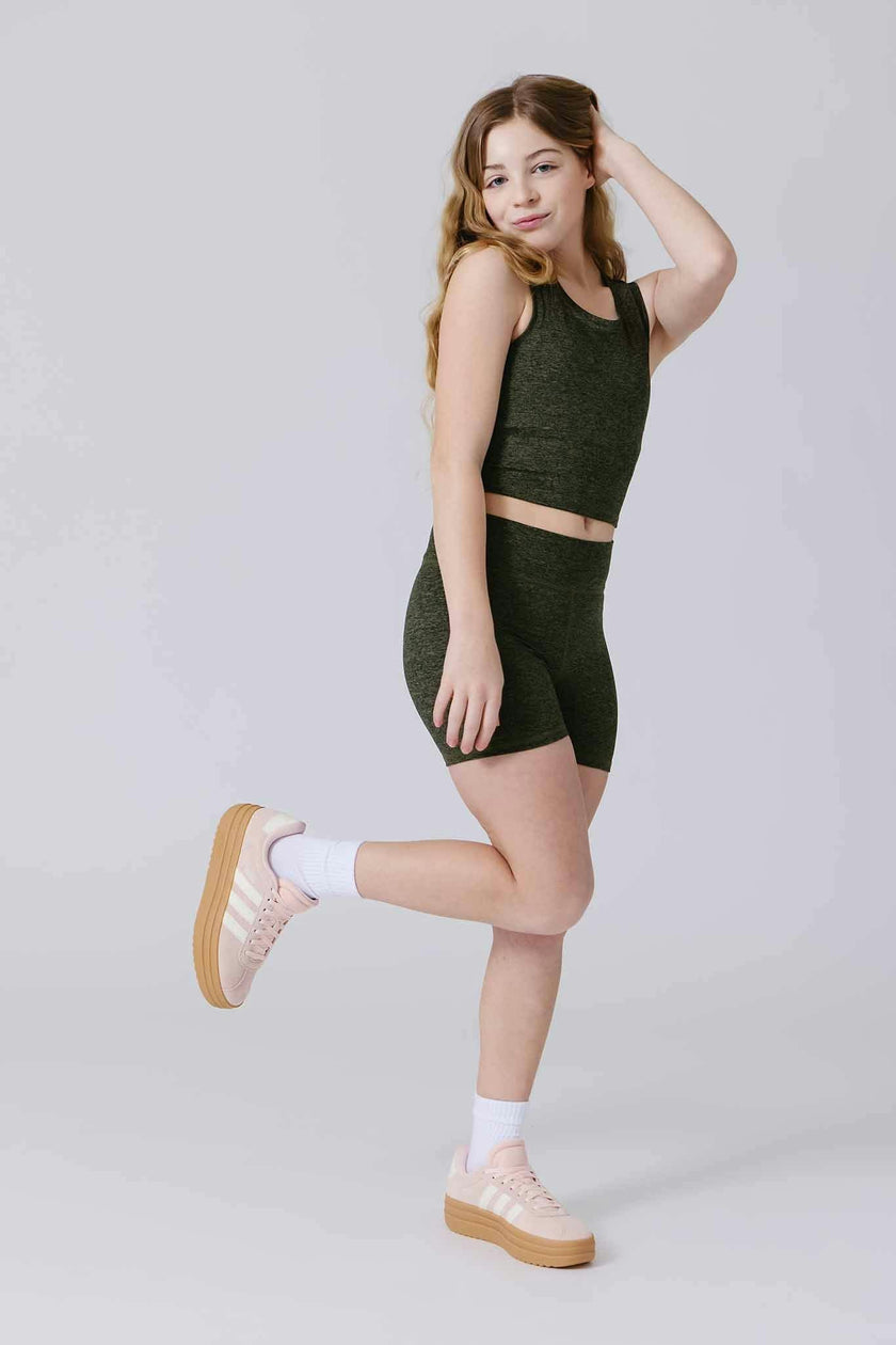 Girls Shorts in Uniform Green